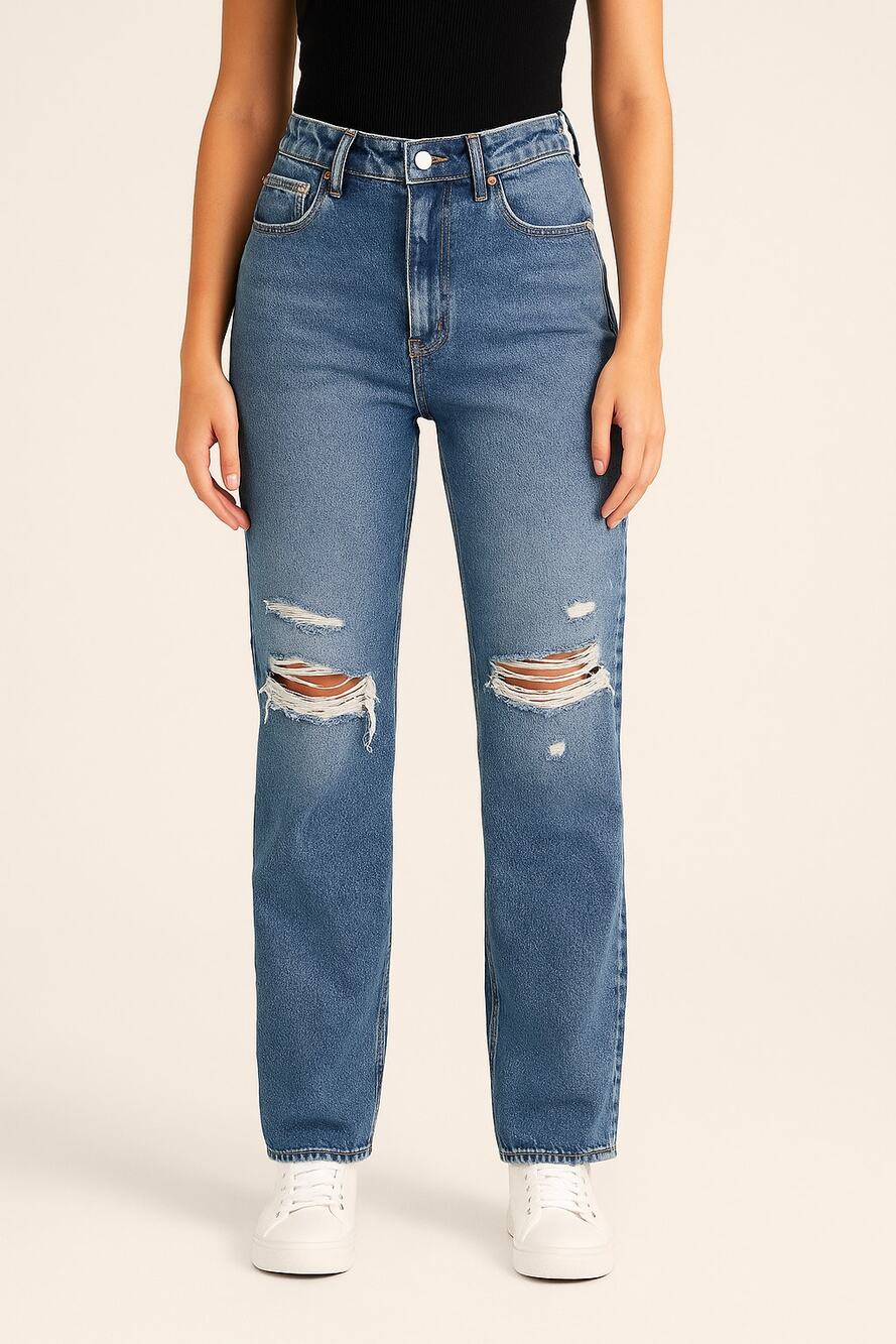 PacSun Boyfriend Distressed High-Rise Jeans Light Wash Women’s Size 30 NWT